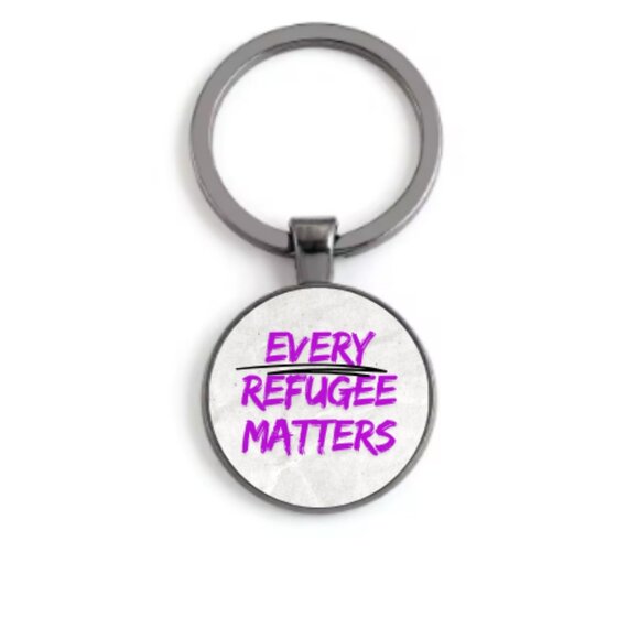 EVERY REFUGEE MATTERS! CUSTOM KEY RING - Picture 1 of 6